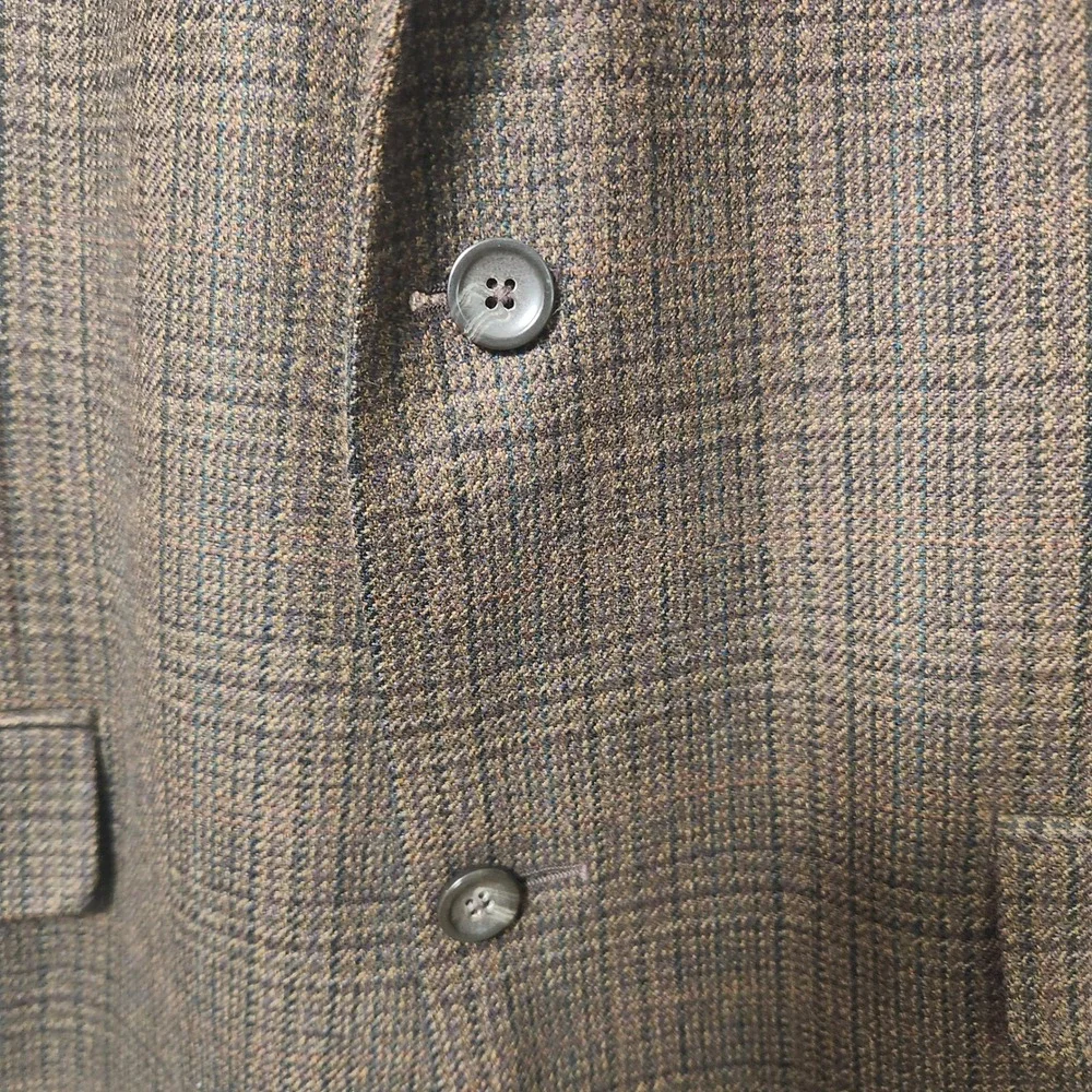 Oscar de la Renta Men's Brown Sportscoat Blazer Lambswool‎ Cashmere Blend 46L